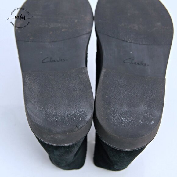 Clarks Bushacre Suede Chukka Desert Boots Black Men 8.5 - Picture 13 of 14